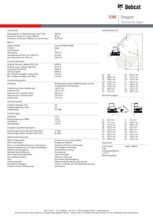 Escavatori cingolati Bobcat E 80
