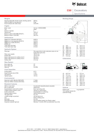 Escavatori cingolati Bobcat E 80