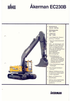 Escavatori cingolati Akerman-Volvo EC 230 B