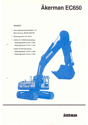 Escavatori cingolati Akerman-Volvo EC 650
