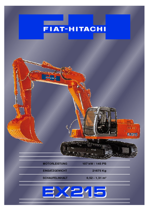 Escavatori cingolati Fiat-Hitachi EX 215