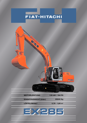 Escavatori cingolati Fiat-Hitachi EX 285