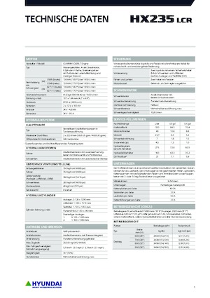 Escavatori cingolati Hyundai HX235LCR
