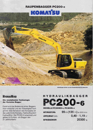 Escavatori cingolati Komatsu PC200EL-6 activ