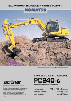 Escavatori cingolati Komatsu PC240NLC-6 active Plus