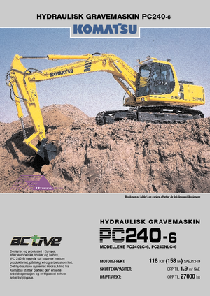 Escavatori cingolati Komatsu PC240LC-6 active Plus