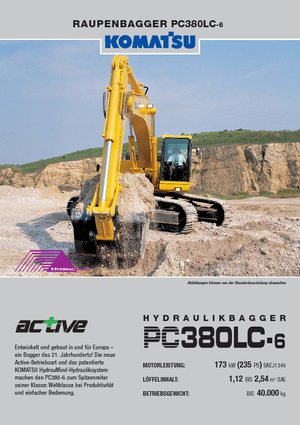 Escavatori cingolati Komatsu PC380LC-6 active
