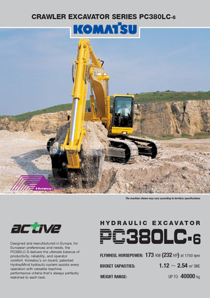 Escavatori cingolati Komatsu PC380LC-6 active