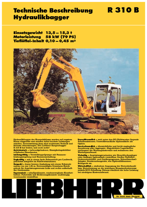Escavatori cingolati Liebherr R 310 B