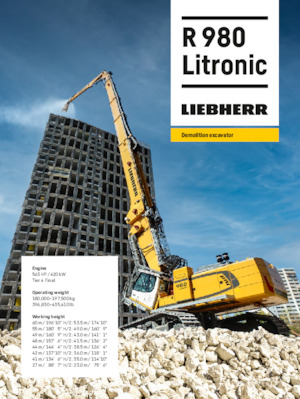 Escavatori cingolati Liebherr R 980 Demolition Litronic 