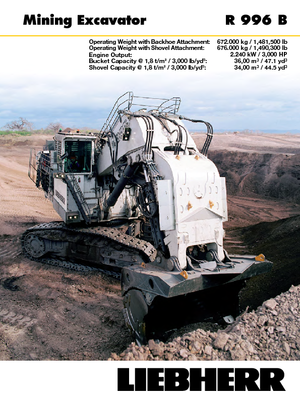 Escavatori cingolati Liebherr R 996 B 