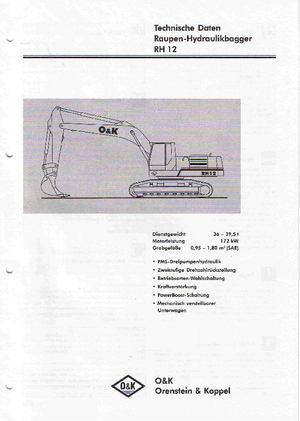 Escavatori cingolati O&K RH 12