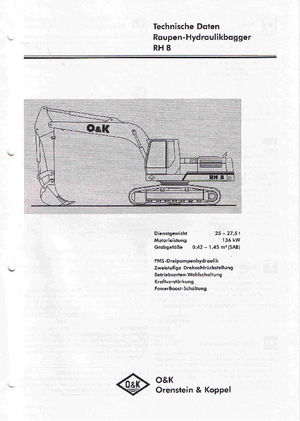 Escavatori cingolati O&K RH 8