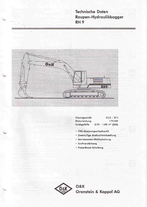 Escavatori cingolati O&K RH 9