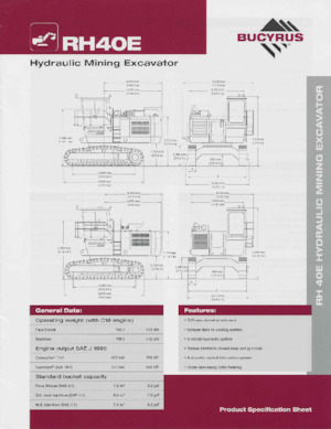 Escavatori cingolati Bucyrus RH40E