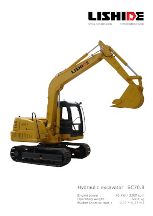 Escavatori cingolati Lishide SC70.8