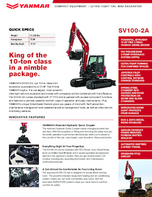 Escavatori cingolati Yanmar SV100-2A