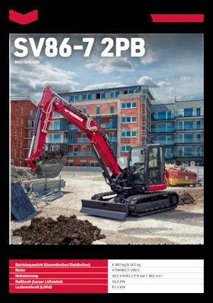 Escavatori cingolati Yanmar SV86-7-2PB
