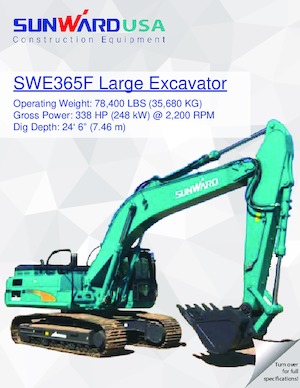 Escavatori cingolati Sunward SWE365F