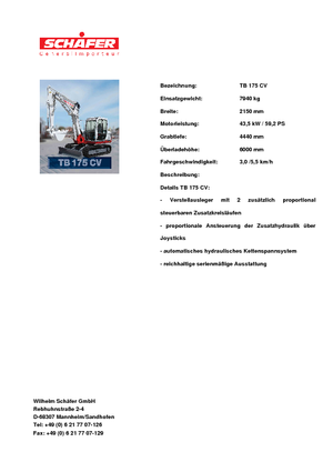 Escavatori cingolati Takeuchi TB 175 CV