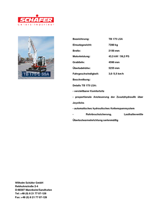 Escavatori cingolati Takeuchi TB 175