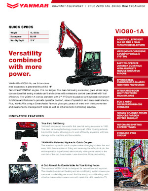 Escavatori cingolati Yanmar ViO80-1A