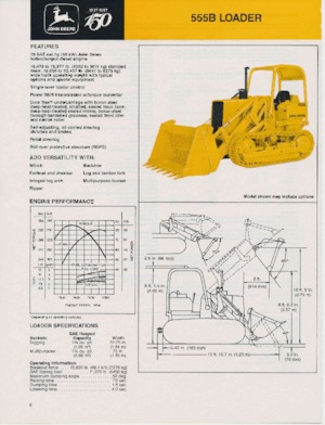 Pale cingolate John Deere Construction 555 B