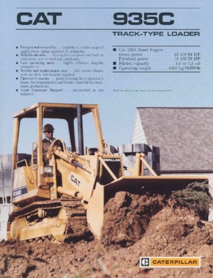 Pale cingolate Caterpillar 935C