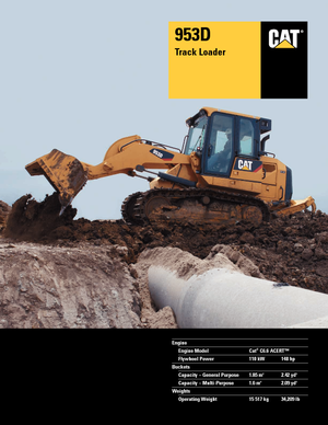 Pale cingolate Caterpillar 953D