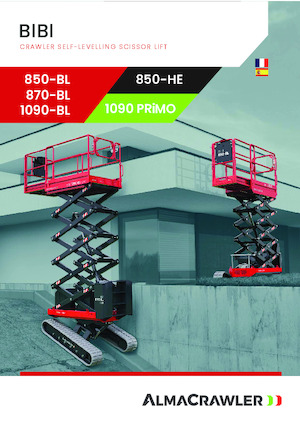 Piattaforme aeree verticali a pantografo cingolate Almac Bibi 1090 PRiMO