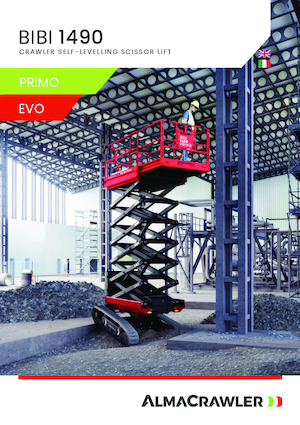 Piattaforme aeree verticali a pantografo cingolate Almac Bibi 1490 EVO