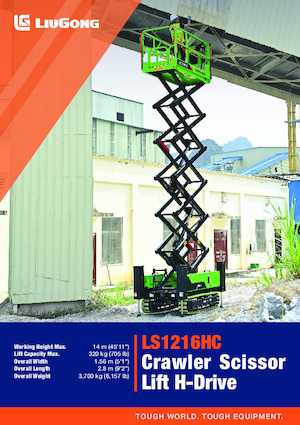 Piattaforme aeree verticali a pantografo cingolate Liugong LS1216HC