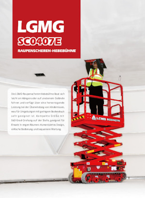 Piattaforme aeree verticali a pantografo cingolate LGMG  SC1532E