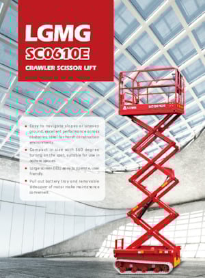 Piattaforme aeree verticali a pantografo cingolate LGMG  SC0610E