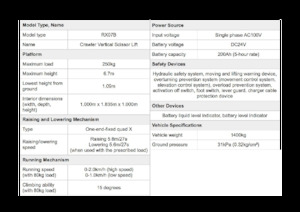 Piattaforme aeree verticali a pantografo cingolate Aichi SKYTOWER RX07B