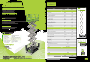 Piattaforme aeree verticali a pantografo cingolate Zoomlion ZS1216C