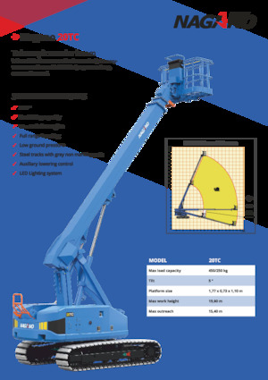 Piattaforme aeree telescopiche cingolate Nagano 15TC