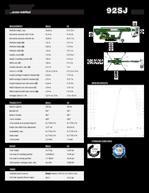 Piattaforme aeree telescopiche cingolate TEUPEN TC92SJ 