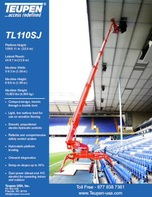 Piattaforme aeree telescopiche cingolate TEUPEN TL110SJ 