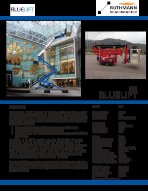 Piattaforme aeree articolate cingolate Ruthmann BLUELIFT B53
