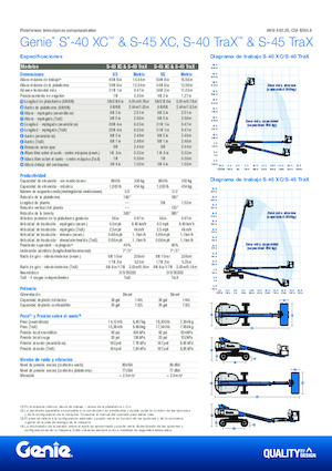 Piattaforme aeree telescopiche cingolate Genie S-40 TraX