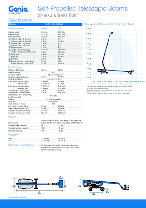 Piattaforme aeree telescopiche cingolate Genie S-80 J TraX