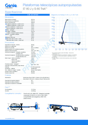 Piattaforme aeree telescopiche cingolate Genie S-80 J TraX