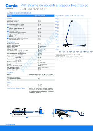Piattaforme aeree telescopiche cingolate Genie S-80 J TraX