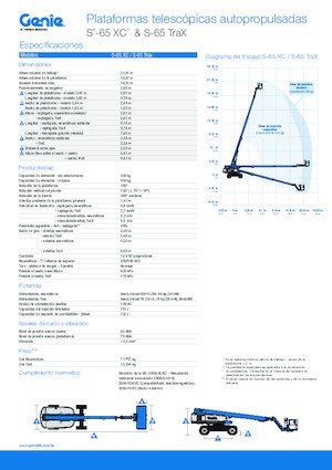 Piattaforme aeree telescopiche cingolate Genie S-65 TraX