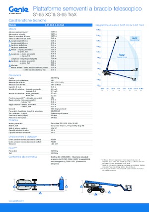 Piattaforme aeree telescopiche cingolate Genie S-65 TraX