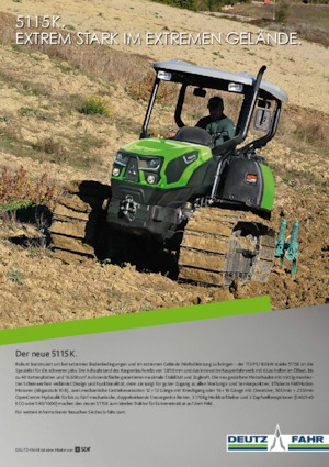 Trattrice agricola cingolati DEUTZ-FAHR 5115 K 