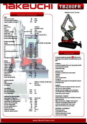 Escavatori cingolati Takeuchi TB 280 FR