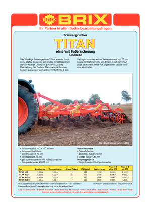 Coltivatori con vomeri ad alette Brix Titan 400 A