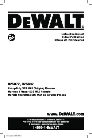 Martelli demolitori DEWALT D25892K